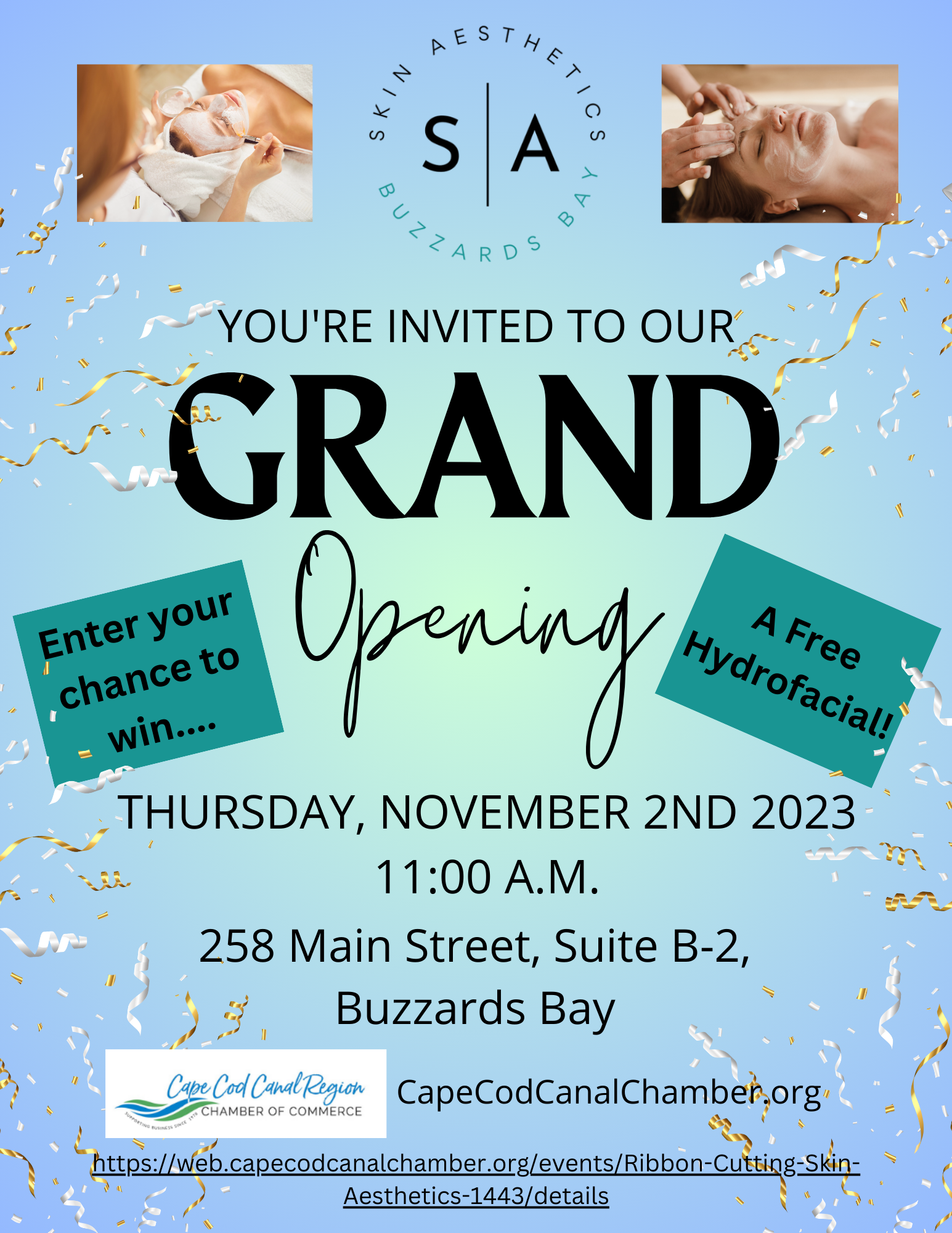Grand Opening of Skin Aesthetics! Cape Cod Canal Region Chamber of